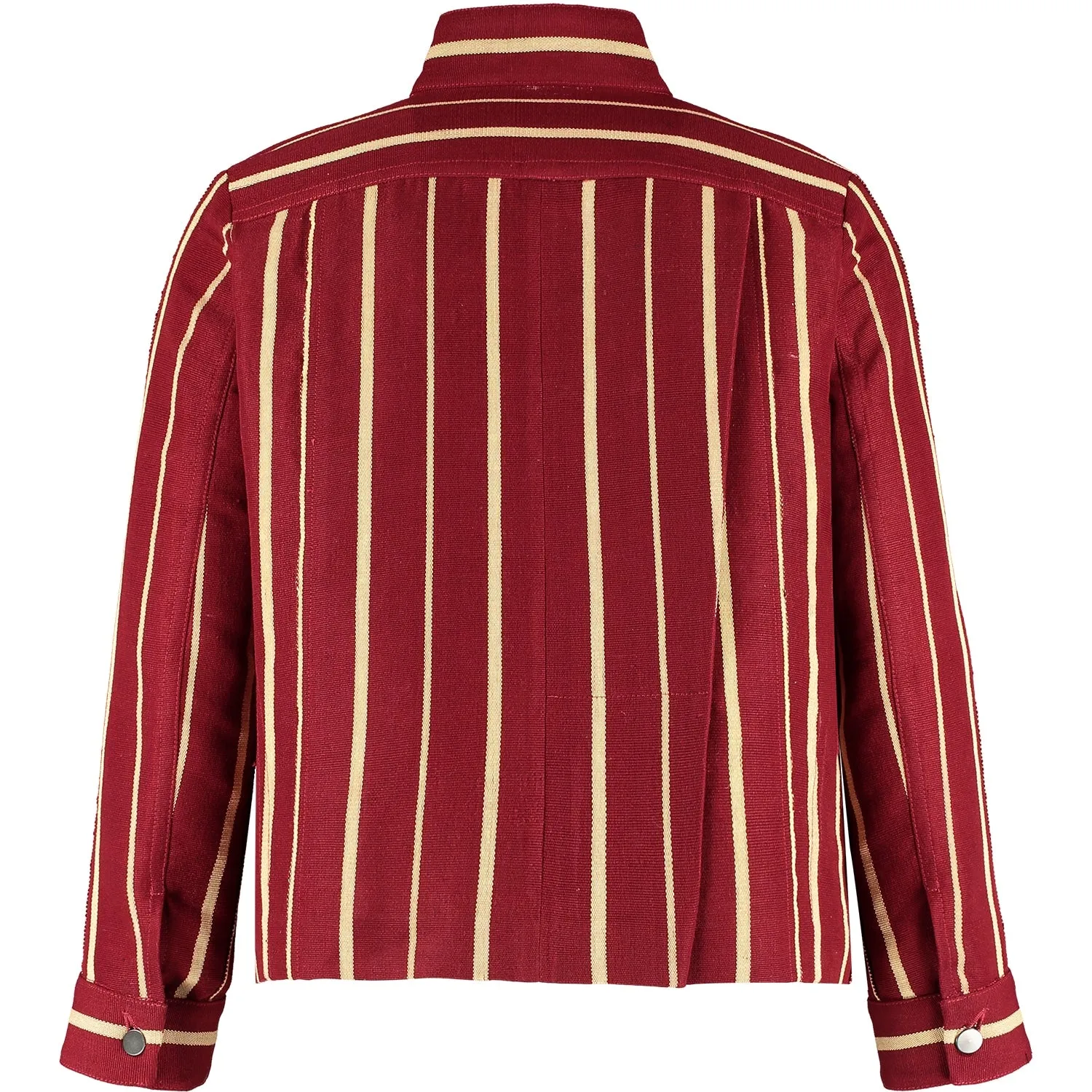 Aso-Oke Denim Jacket - Red