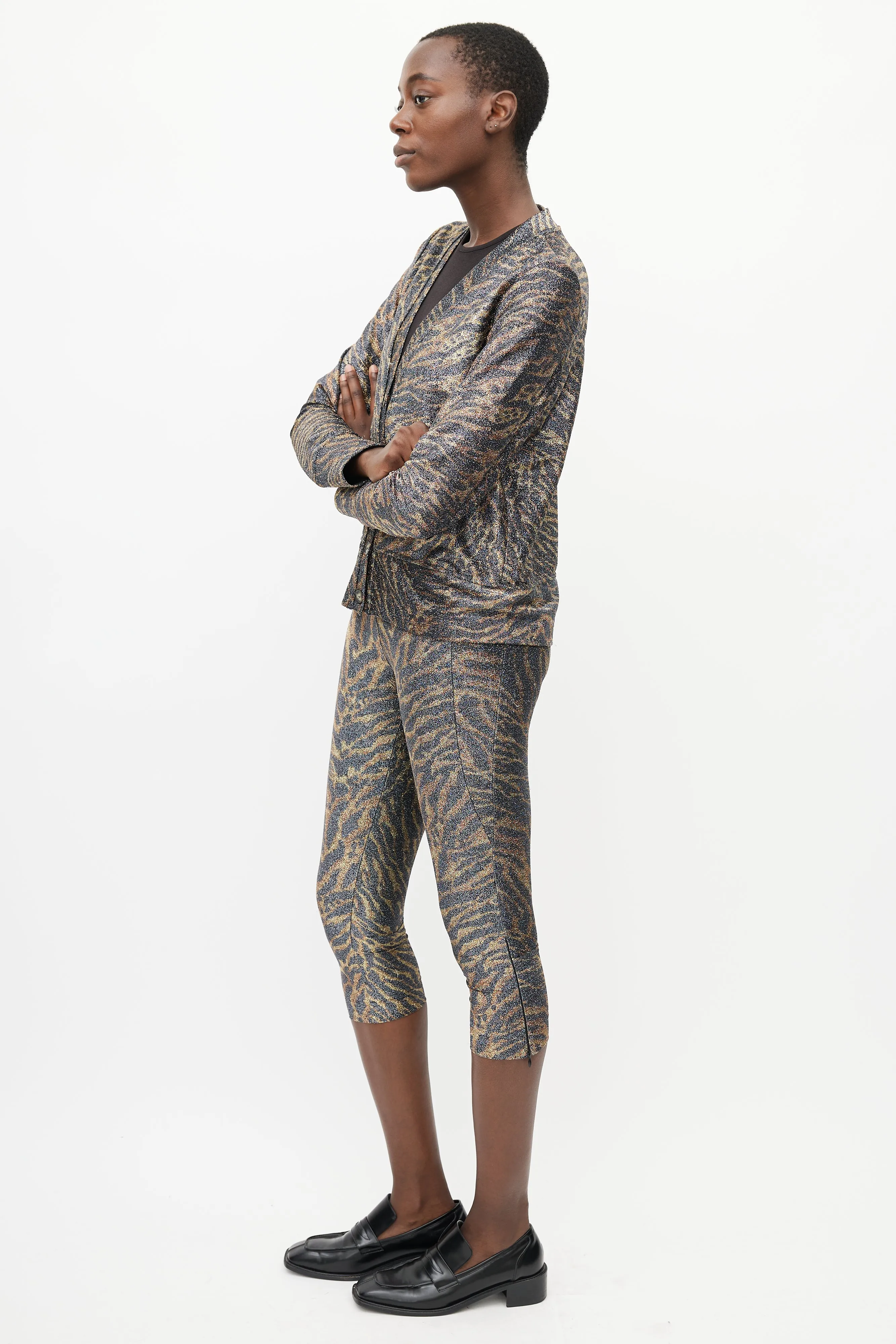 Black & Brown Metallic Co-Ord Set