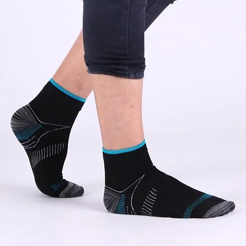 Cuzcare Women Compression Ankle Socks Heel Support Smooth Breathable Cotton Casual