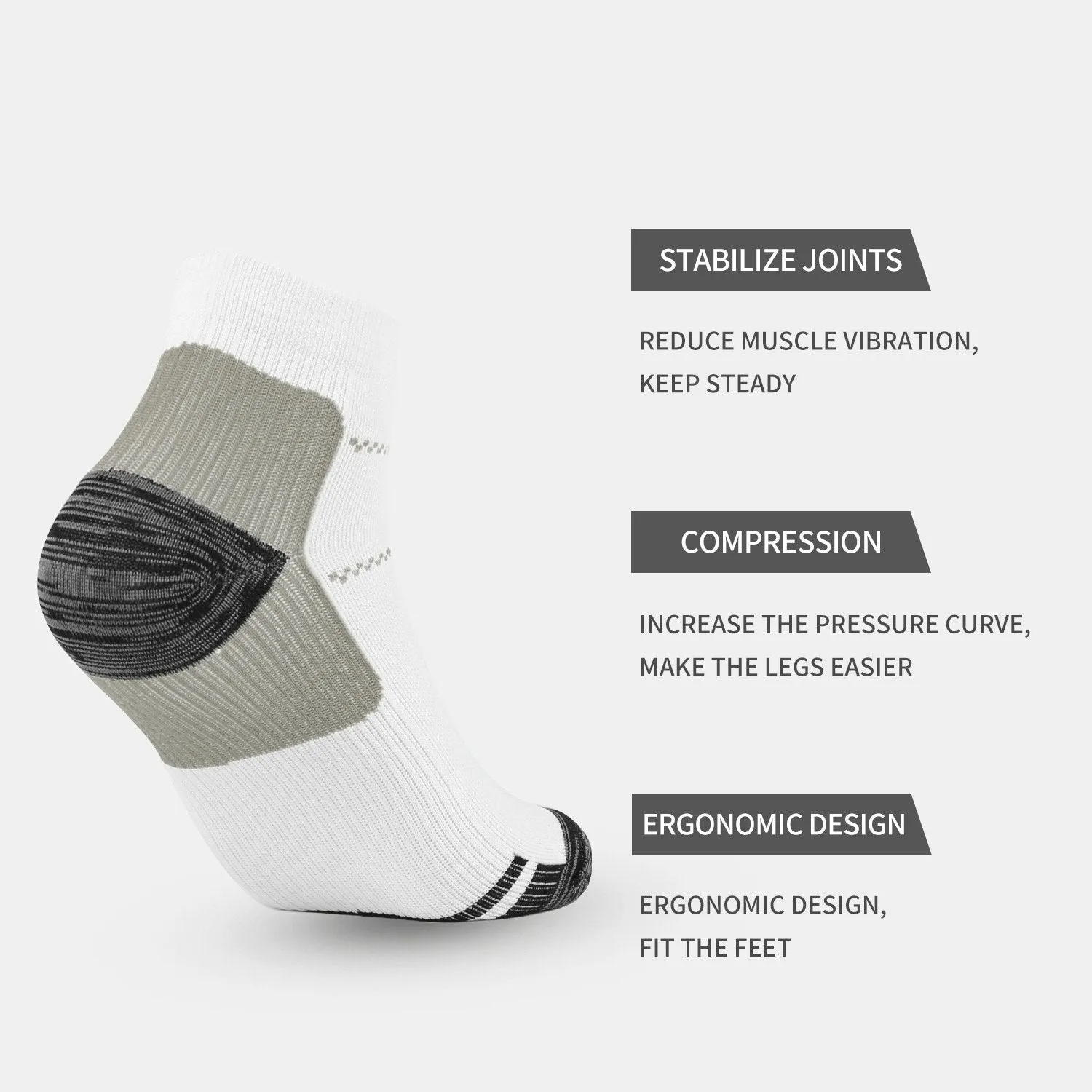 Cuzcare Women Compression Ankle Socks Heel Support Smooth Breathable Cotton Casual