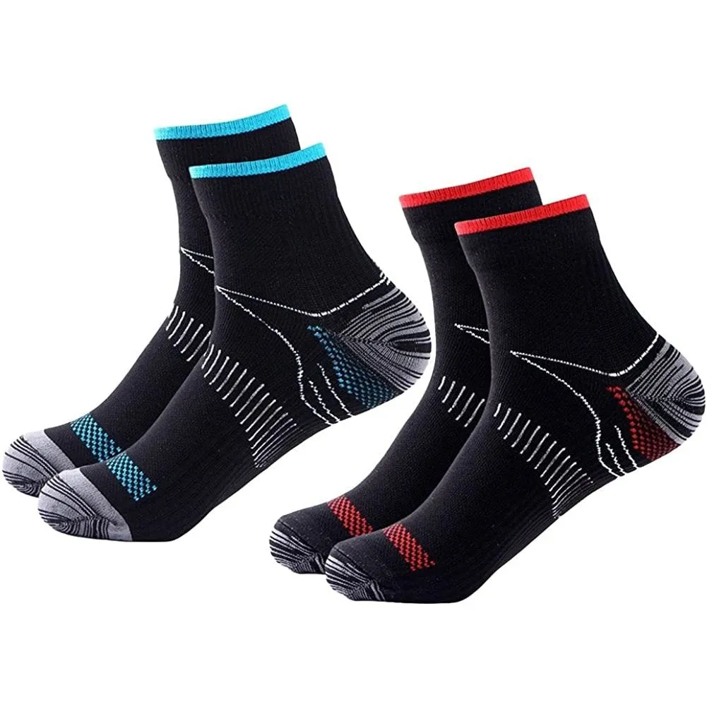 Cuzcare Women Compression Ankle Socks Heel Support Smooth Breathable Cotton Casual