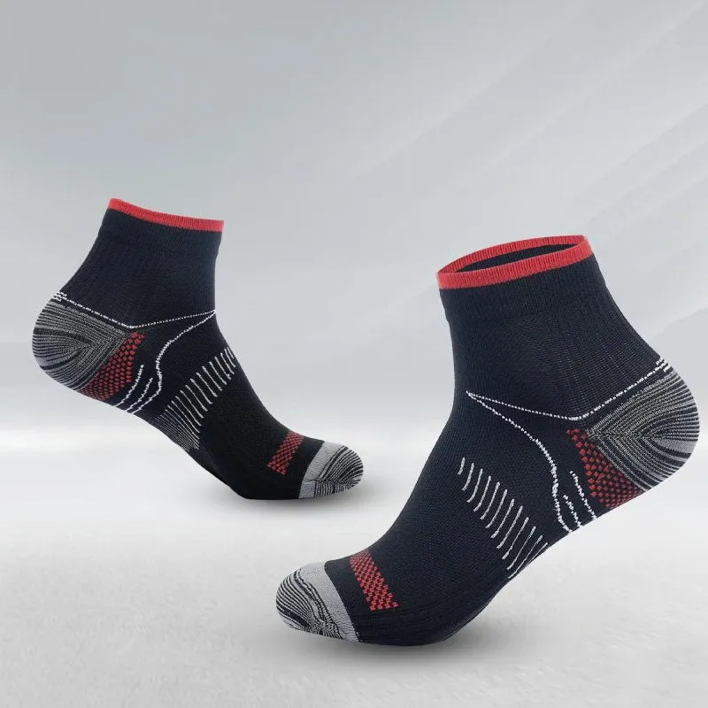 Cuzcare Women Compression Ankle Socks Heel Support Smooth Breathable Cotton Casual