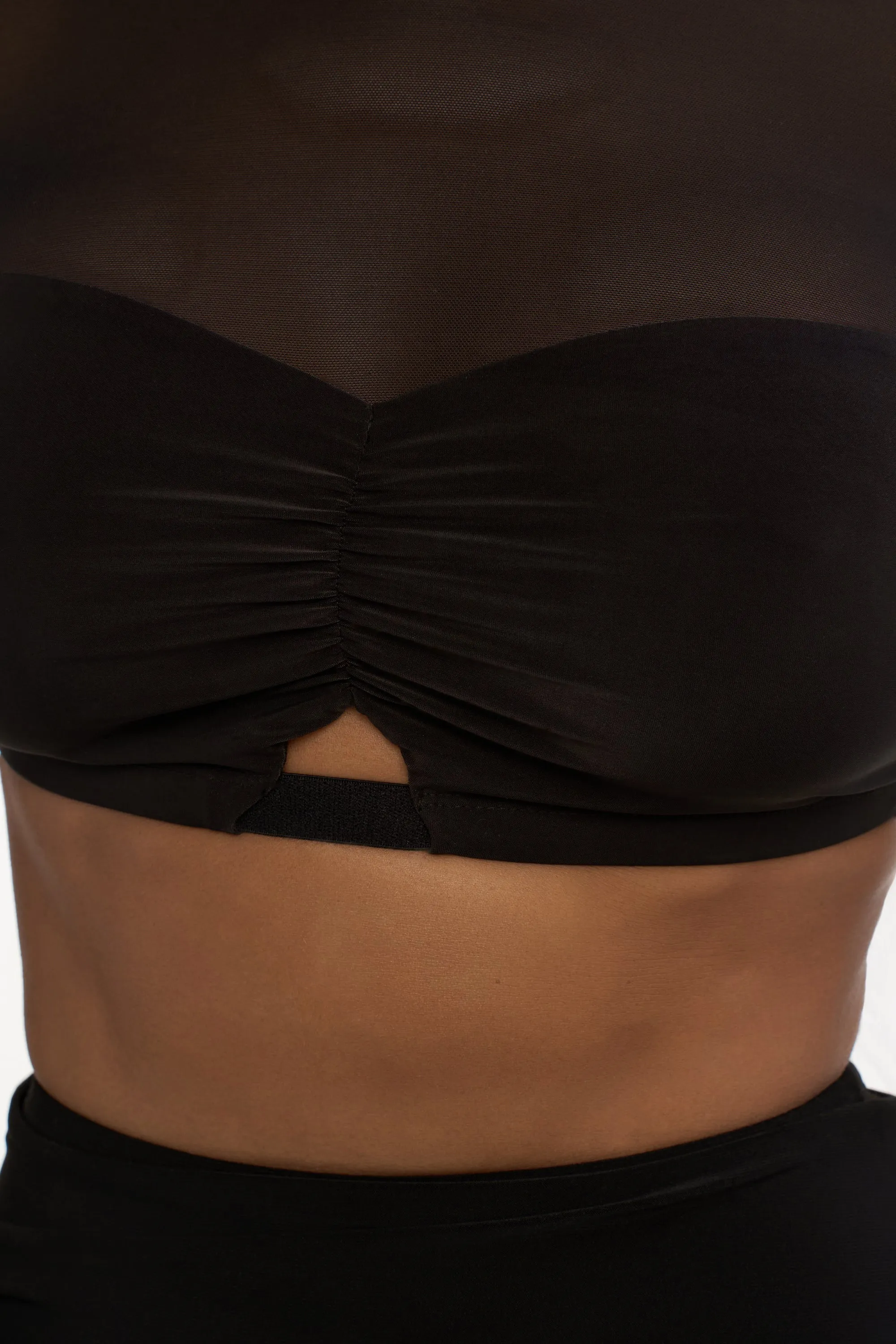 Danza Top Jane with Cropped Design and Mesh Sleeves Pra 1359