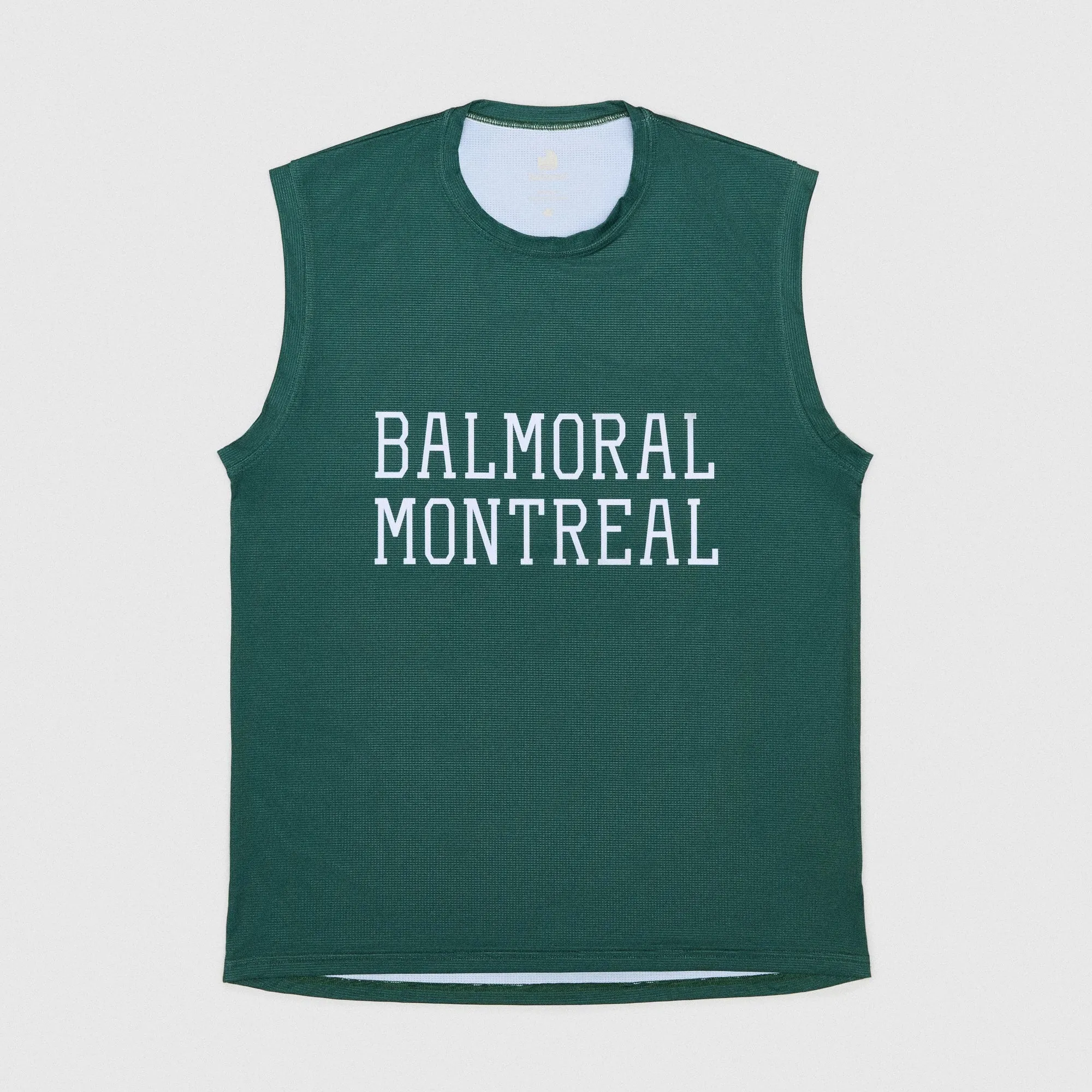 Hudson Muscle Tee - Forest Green / White