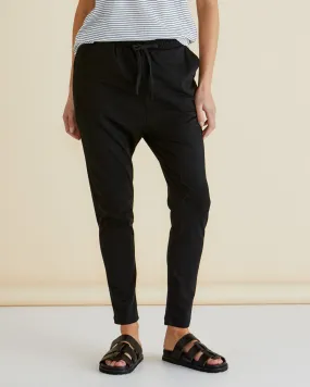 Jade Drop-Crotch Pants - Black