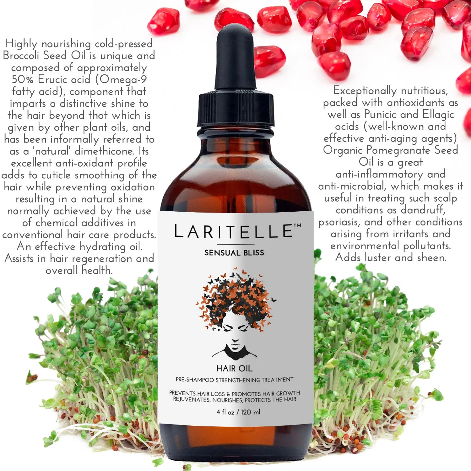 Laritelle Organic Hair Growth Treatment Sensual Bliss 1 oz