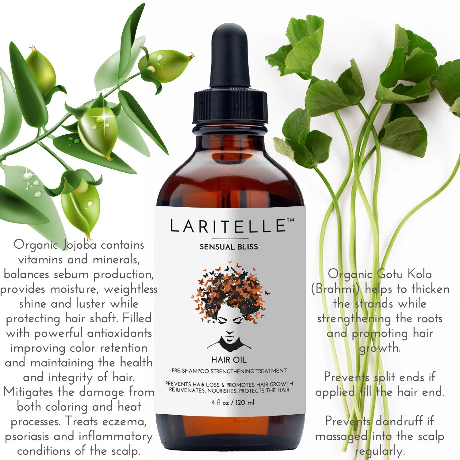 Laritelle Organic Hair Growth Treatment Sensual Bliss 1 oz