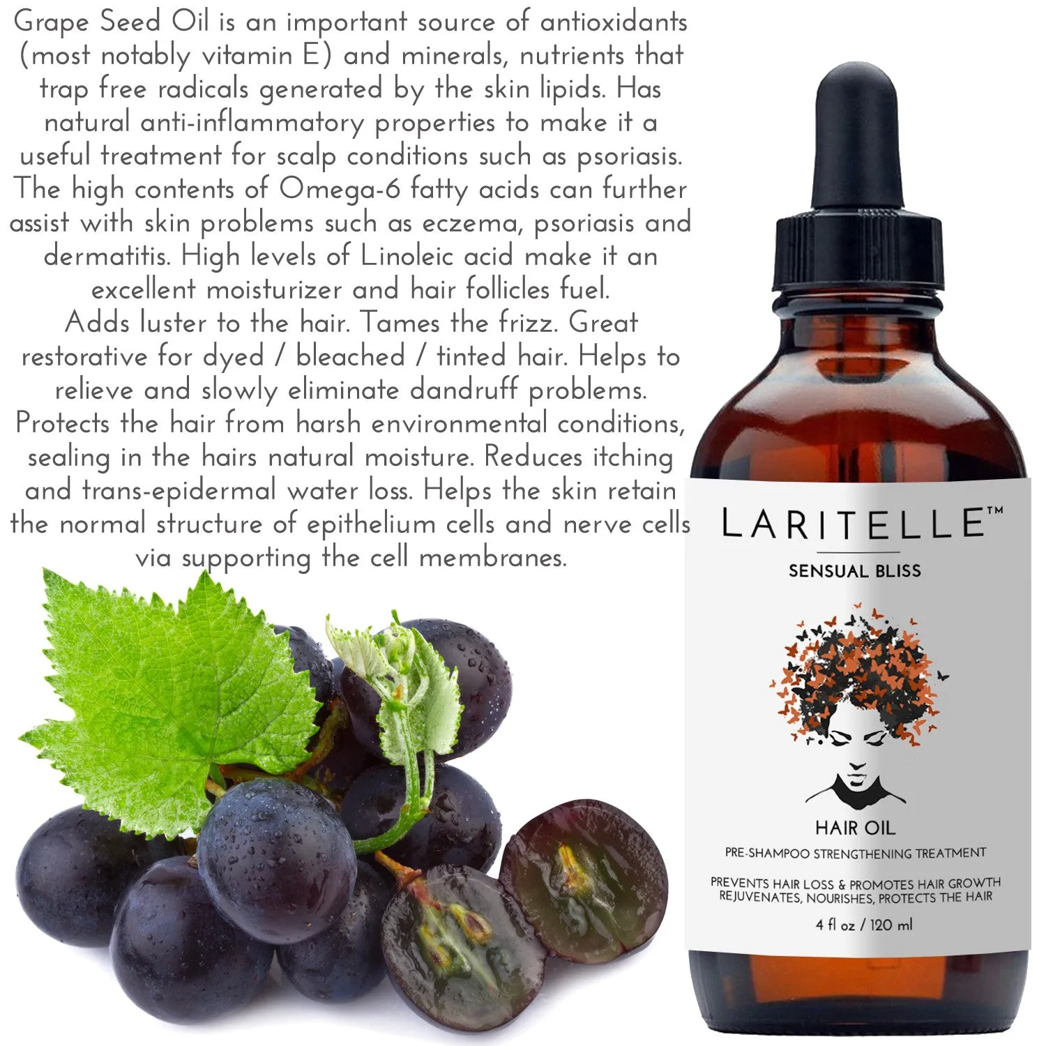 Laritelle Organic Hair Growth Treatment Sensual Bliss 1 oz