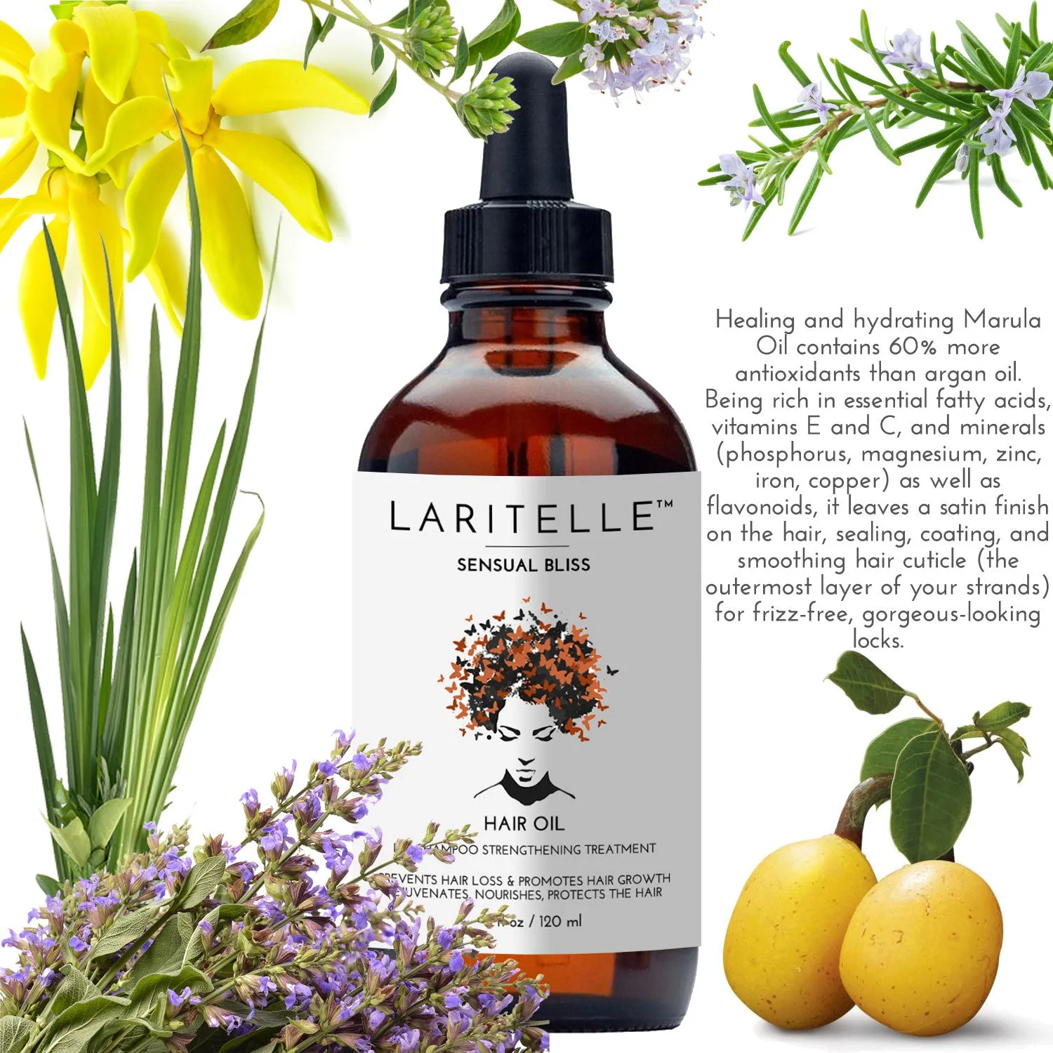 Laritelle Organic Hair Growth Treatment Sensual Bliss 1 oz