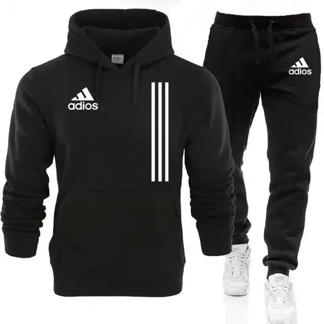 New Men And Women Hoodie   Pants Two-Piece Sports Running Sportswear   S5066189