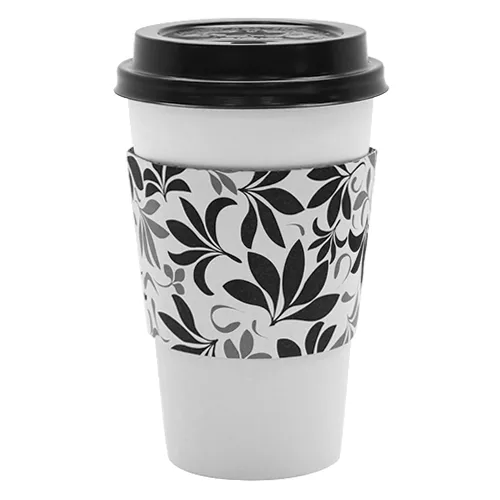 Traditional Cup Jackets - Fleur Black - 1,000 ct