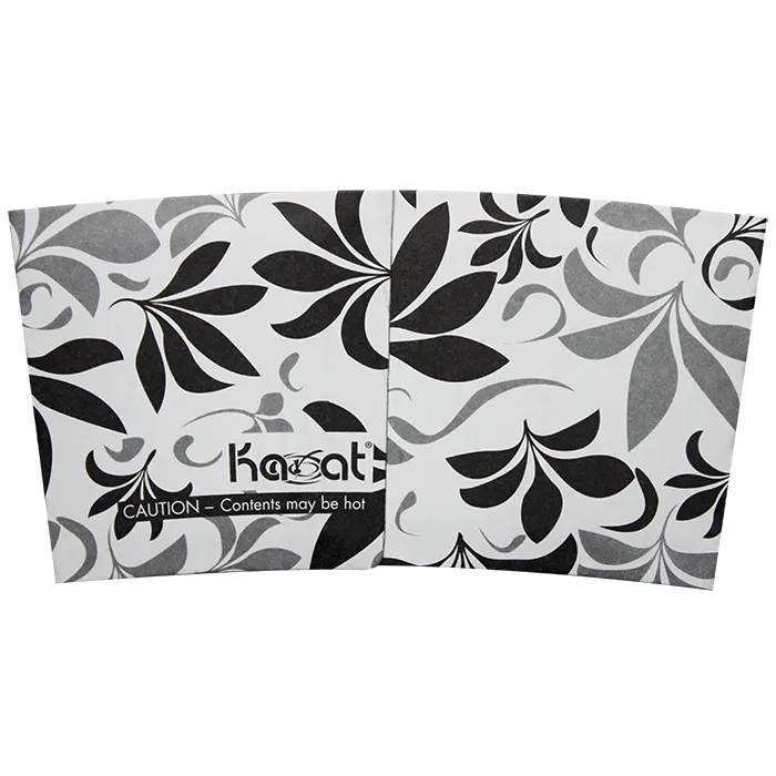 Traditional Cup Jackets - Fleur Black - 1,000 ct